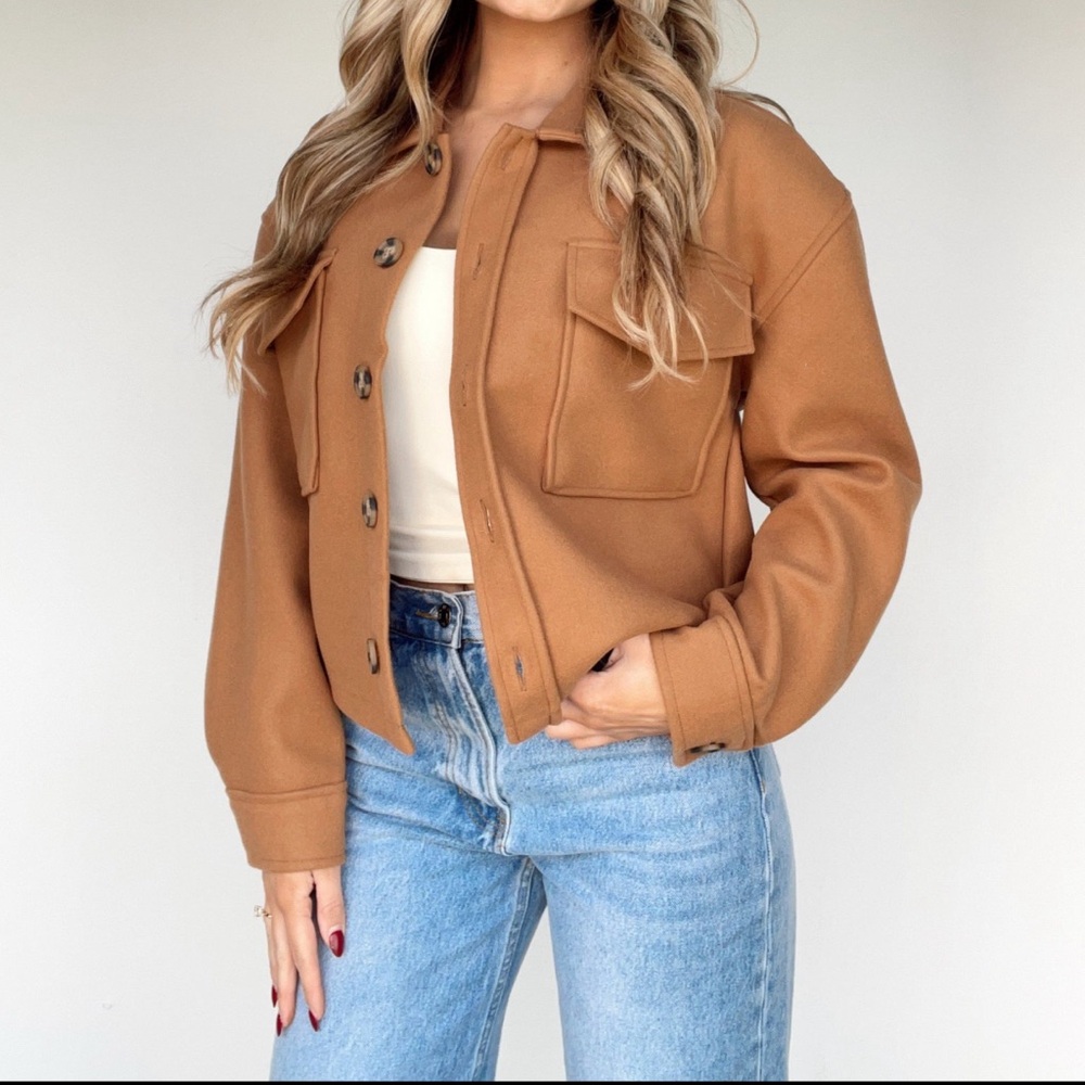 Love Tree Camel Utility Jacket